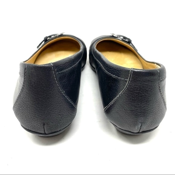 Softspots Presto black leather buckle detail flats - Picture 5 of 7